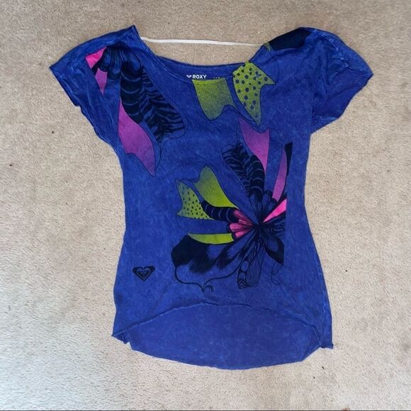 Blue Women’s Roxy short sleeve t-shirt size small - Picture 3 of 7